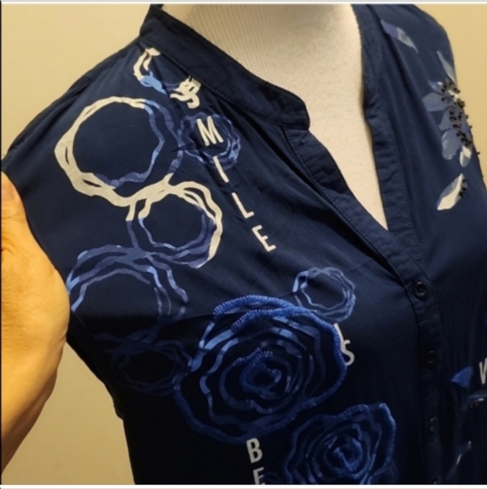 Desigual Size 40 or medium mini dress inspiration words shift